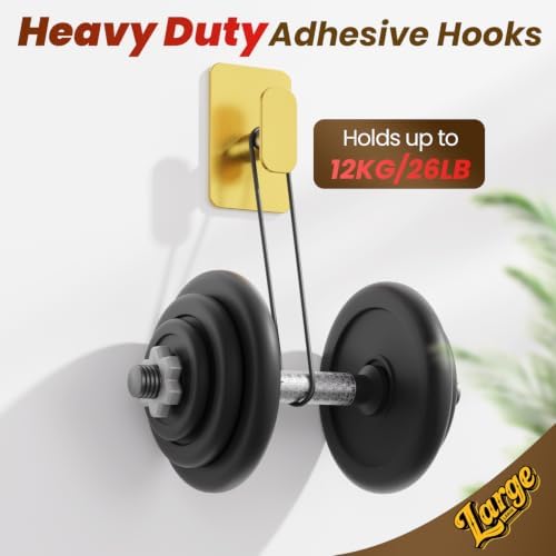 6 Pack Large Heavy Duty Wall Hooks - 26lb Max - Image 5