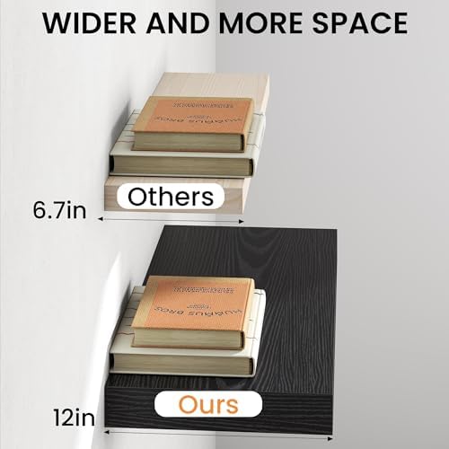 Fun Memories 72 Inch Floating Shelves, 12 Inch Deep Wall Shelf - Image 5