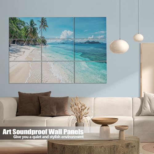 9 Pack Wall Art Acoustic Panels, Decorative Sound Dampening Panels, Acoustic - Image 2