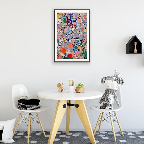 Retro Japanese Floral Poster Abstract Botanical Canvas Wall Art Colorful - Image 5