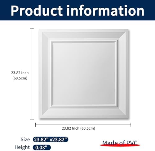 Art3dwallpanels Ceiling Tiles, 24 x 24 Inch - Image 3