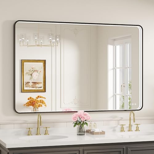 55x36 Inch LED Bathroom Mirror by Twalsu