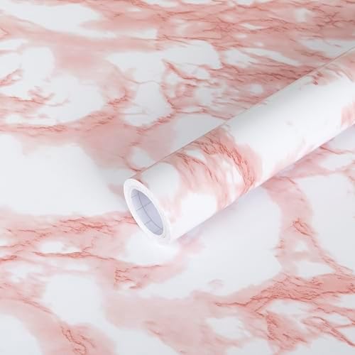 Marble Contact Paper Pink Extra Wide Peel and Stick by practicalWs