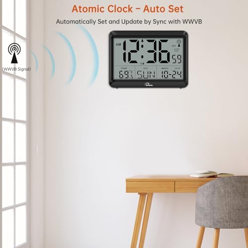 WallarGe Self-Setting Atomic Digital Wall Clock - Image 4