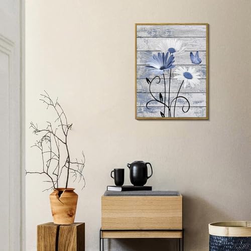 HVEST Blue and White Floral Wall Art - Image 6