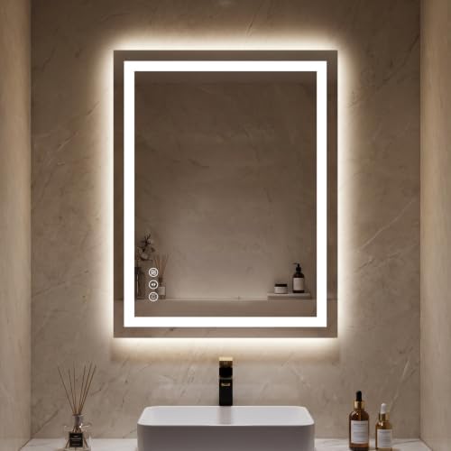 Kosmonia 28x36 Inch LED Bathroom Mirror by Kosmonia