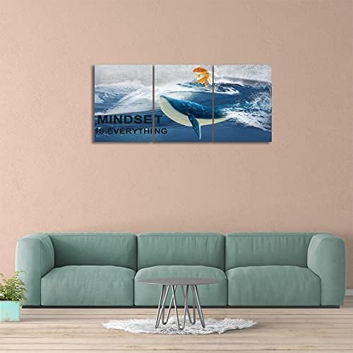 Motivational Canvas Wall Art Quotes Framed Wall Art 3 Pieces Bathroom Decor - Image 4