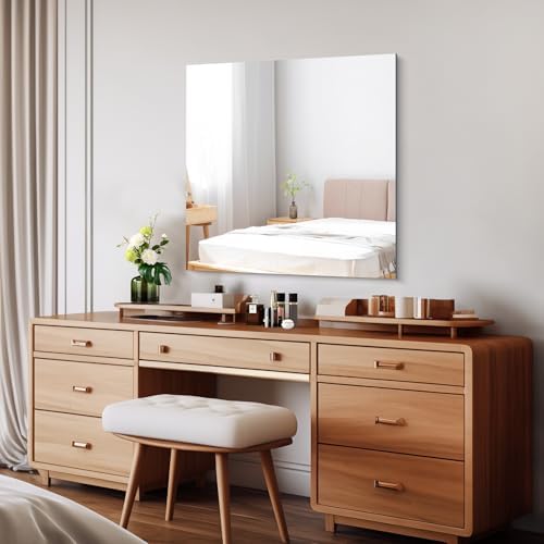 CILIBER Frameless Mirror, 30x30 Square Bathroom Mirrors - Image 2