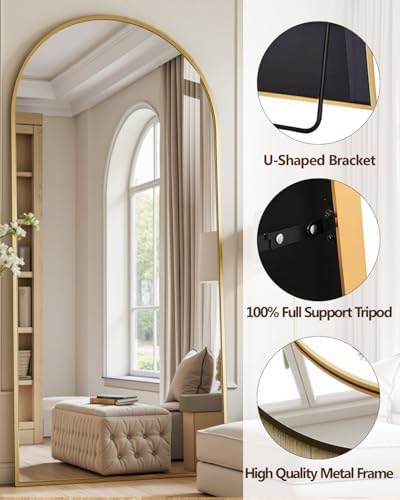 DMWOODFL 81"x41" Arched Full Length Mirror - Image 5