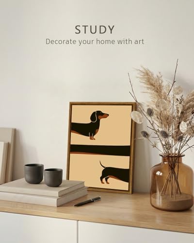 VIYYIEA Dachshund Wall Art Minimal Dog Illustration Decor 8x10 Inch - Image 2