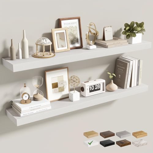 Acovy 40 Inch Floating Shelves for Wall 2 Pack, Wall Mounted Floating Shelf by Acovy