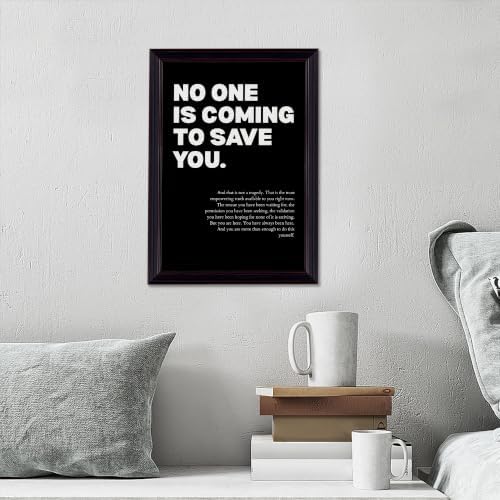 No One Is Coming To Save You Motivational Canvas Wall Art, Empowering - Image 4