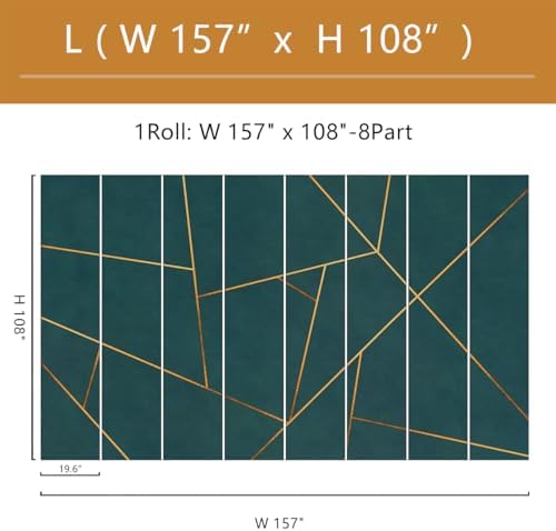 Gold Geometric Mural Wallpaper Peel and Stick - Image 4
