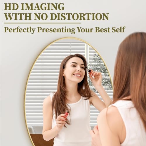 Koonmi Gold Oval Bathroom Mirror - Image 3