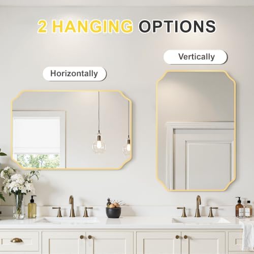 Gold Vanity Bathroom Mirror - Image 5