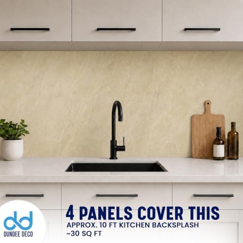 Dundee Deco Faux Stone Wall Panel Sample, Tan Brown, 6x6 in - Image 4