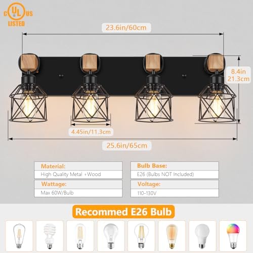 FadimiKoo 4-Light Bathroom Vanity Light Fixtures - Image 2