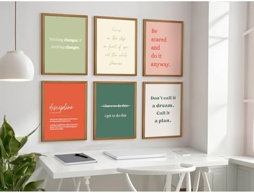 Office Wall Art Motivational Posters Inspirational Quote Canvas Wall Decor - Image 3