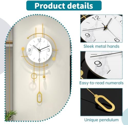 Wall Clocks for Living Room Decor Modern Silent Analog Wall Clock - Image 5