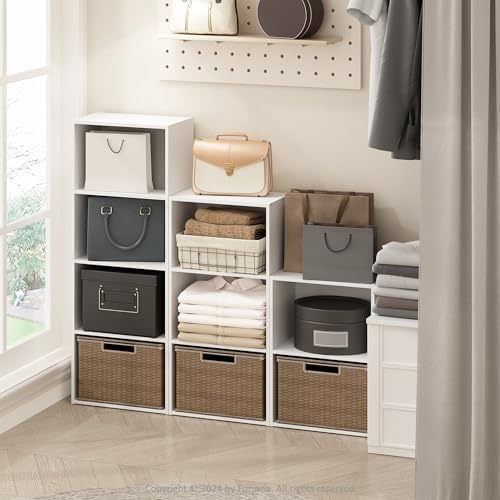 Furinno Reed Closet Organizers and Storage, 4-Tier Closet Organizer, Open Shelf - Image 2