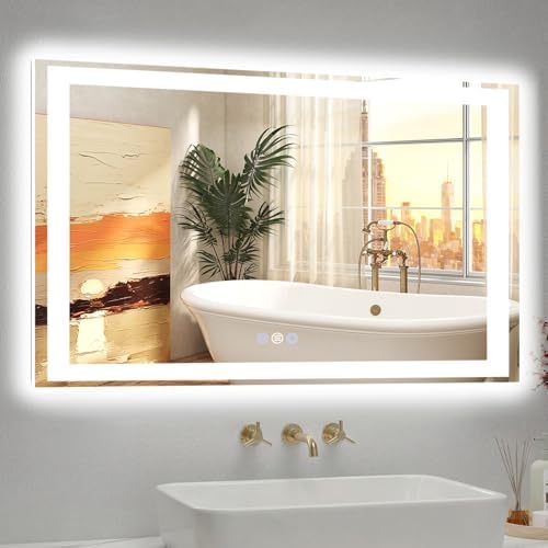 40x30 LED Bathroom Mirror, Separate Front and Back Lights by GreatMirrorTalksItself