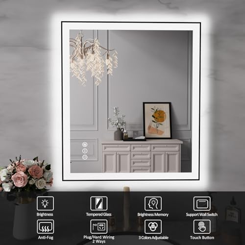 28x32 Inch LED Bathroom Mirror - Image 2