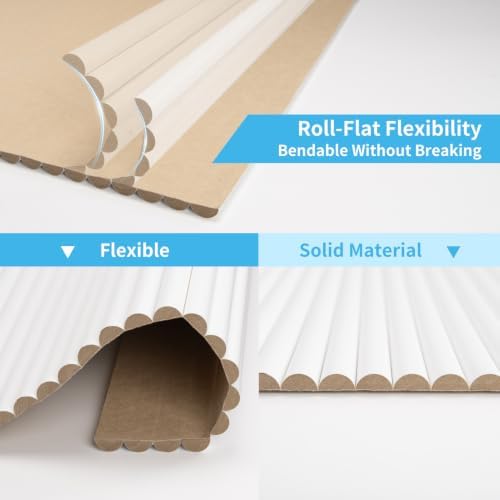 Art3d Roll-Flat Beaded Wood Slat Wall Panel, 94.5 x 23.6 in - Image 6