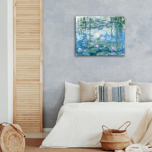 weiyiart Claude Monet Wall Art Water Lilies Painting Impressionist Oil - Image 3