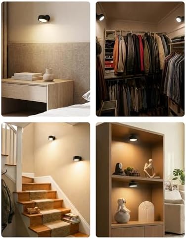 EZVALO LED Wall Mounted Lights, 3000mAh Rechargeable Wall Light Wall Sconces - Image 5