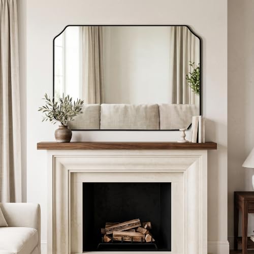 Delma Bathroom Vanity Mirror, Scalloped Round Corner Wall Mirror, - Image 7