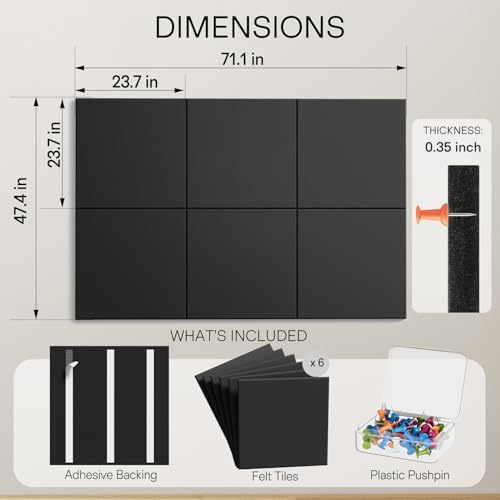 MaxGear Extra Large Bulletin Board 72" x 48" - Image 2