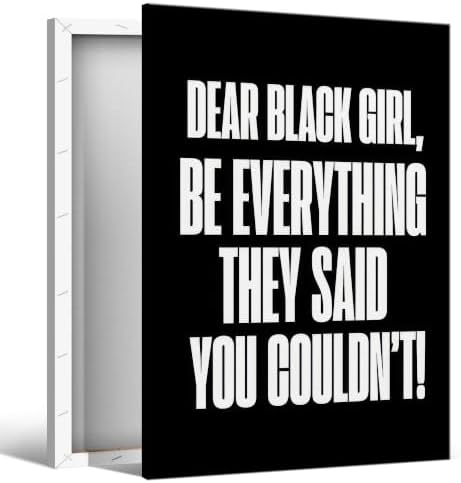 Be Everything They Said You Couldn't Motivational Canvas Wall Art, by Handmade