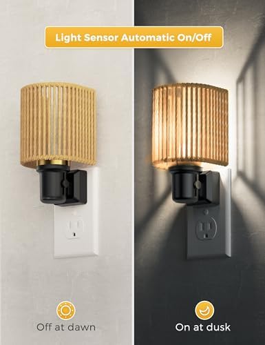 L LOHAS LED Bright Night Lights Plug into Wall, Dimmable Night Light Boho - Image 3