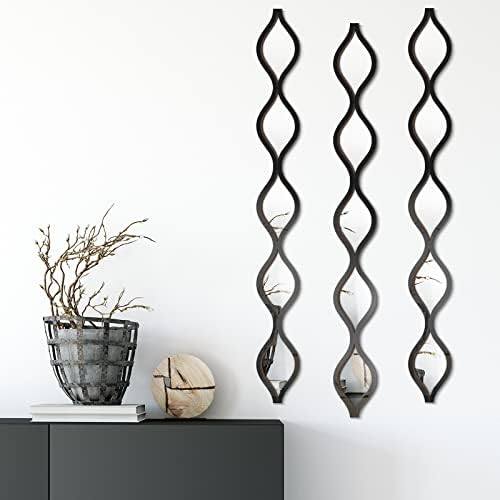 Yulejo 3 Pcs Teardrop Mirror Wall Decor, Narrow Acrylic Black Edge by Yulejo