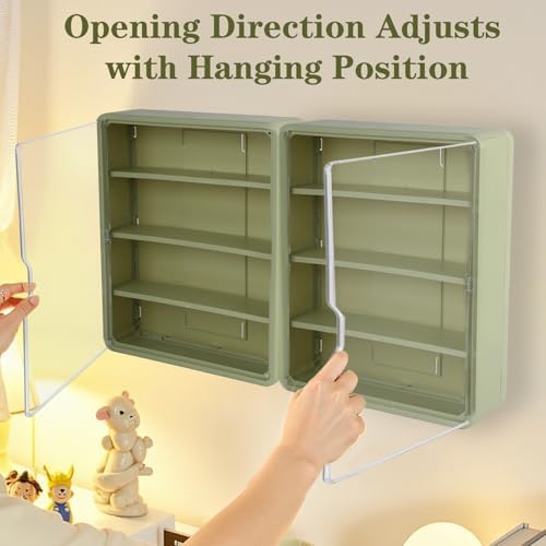 4-Tier Clear Display Case for Figures, Wall-Mounted Display Box - Image 5