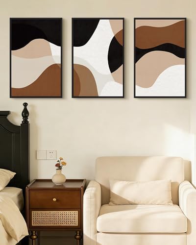 Drsoum Large 16x24in Black Abstract Framed Wall Art Decor Minimalist Geometry - Image 5