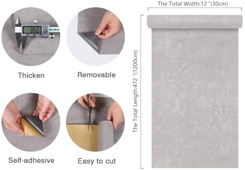 CHIHUT Self Adhesive Light Grey Velvet Felt Drawer Liner 12”x472” Thick - Image 7