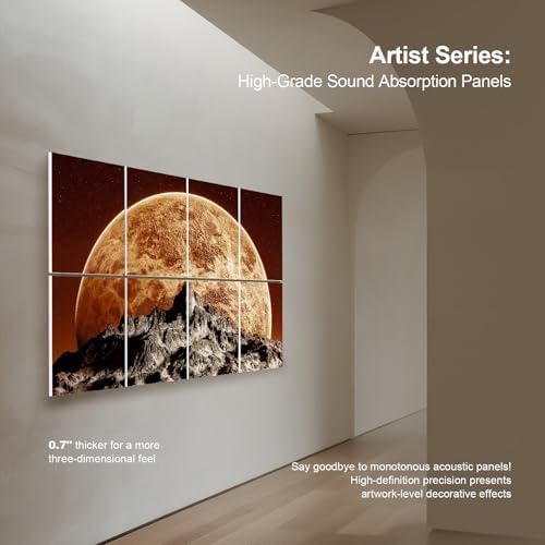 UMIACOUSTICS 8 Pcs 0.7Inch Thick Art Acoustic Panels, Total 47.2” x 31.5” - Image 5