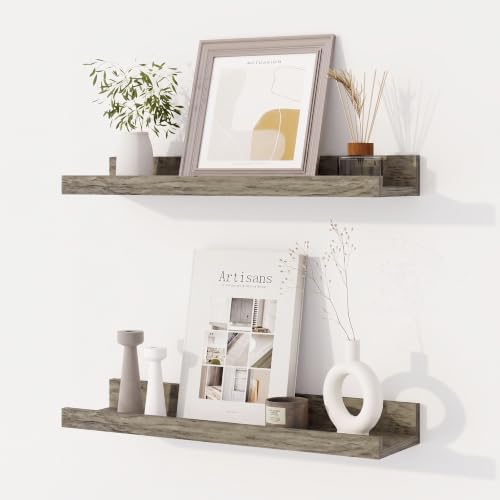 Dreamland Picture Ledge Shelf for Wall, Floating Shelves Set of 2, 18 inch Long by Dreamland