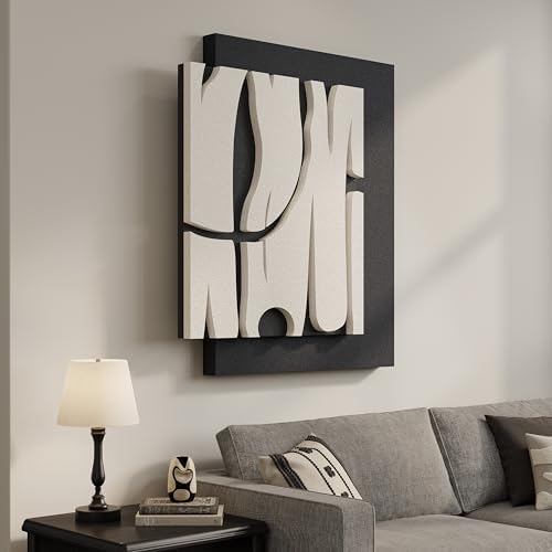3D Black and White Abstract Wall Art, Modern Textured Artwork - Image 4