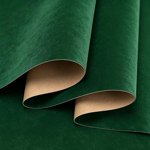 Stickyart Dark Green Velvet Wallpaper Peel and Stick Luxury Emerald Green by Stickyart