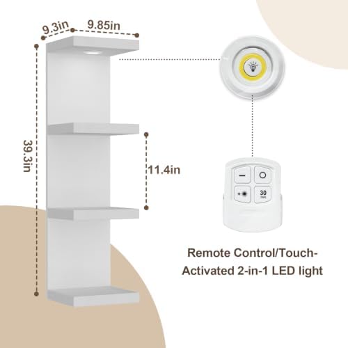 4 Tier Floating Wall Shelf - Image 2
