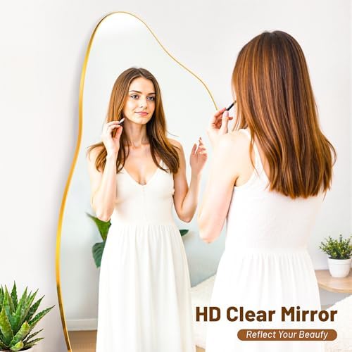 Antok Irregular Full Length Mirror, Standing Hanging Leaning Irregular Mirrors - Image 5