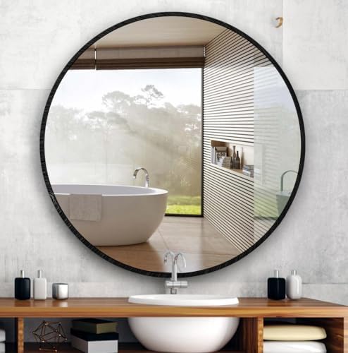 Itrue Round Metal Wall Mirror, 30 Inch by Villacola