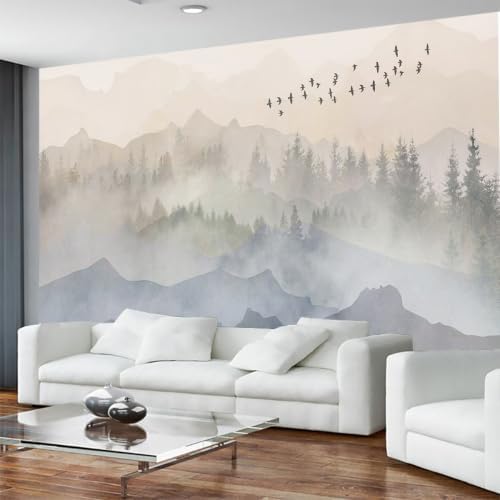 Toolhom Forest Peel and Stick Mural Bird Mountain Woodland by Toolhom