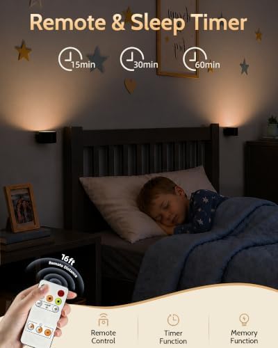 Rechargeable Wall Sconces with Remote, Magnetic Wall Lights - Image 3