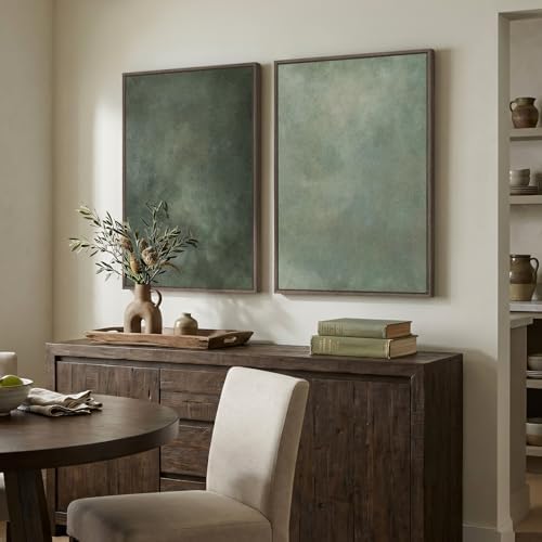 Large Framed Green Abstract Wall Art - Image 4