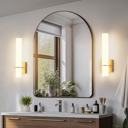 Hardwired Gold Wall Sconces Set of Two, Indoor Wall Light - Image 4