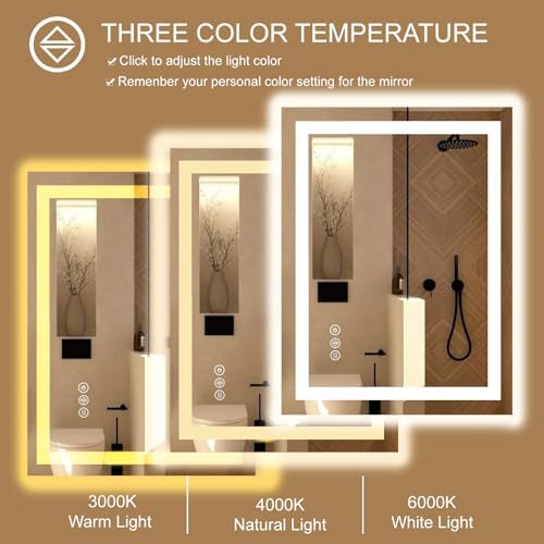 24×32 LED Bathroom Mirror with Lights - Image 3