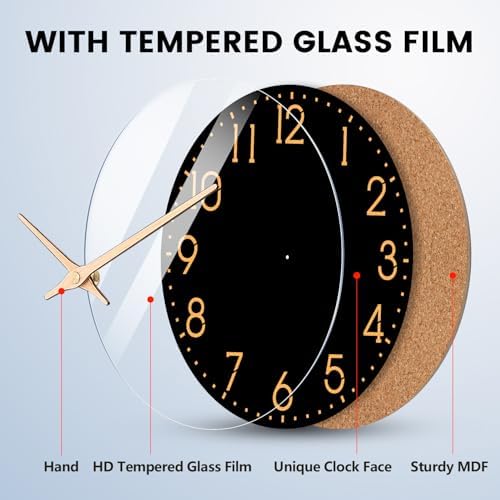 Modern Wall Clock Battery Operated, 8 Inch Small Wall Clocks, Simple Minimalist - Image 4